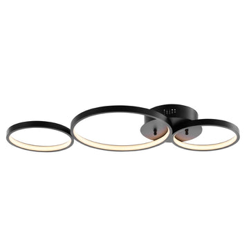Nube 26.88" Contemporary Modern Metal Integrated LED Flush Mount - JONATHAN Y
